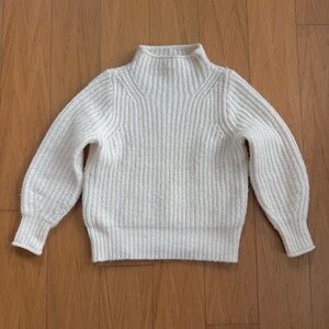 Madewell white chunky knit sweater